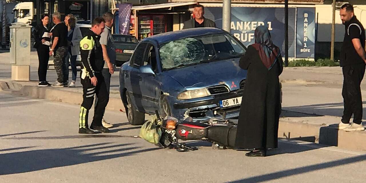 Konya’da motosiklet kazası! Sürücü hastaneye kaldırıldı