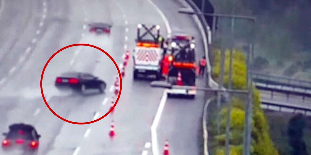 Kontrolden çıkan otomobil Karayolları işçilerinin arasına daldı! Yaralılar var