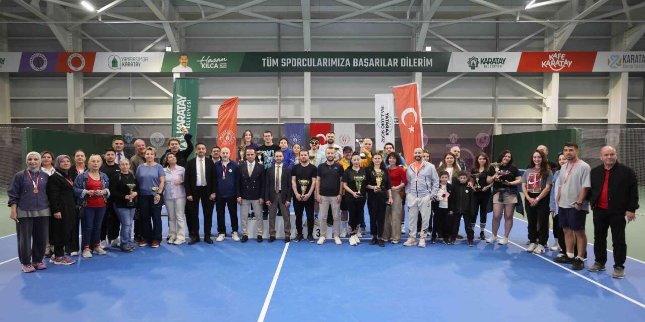 Konya İl Birinciliği tenis turnuvasında ödüller sahiplerini buldu