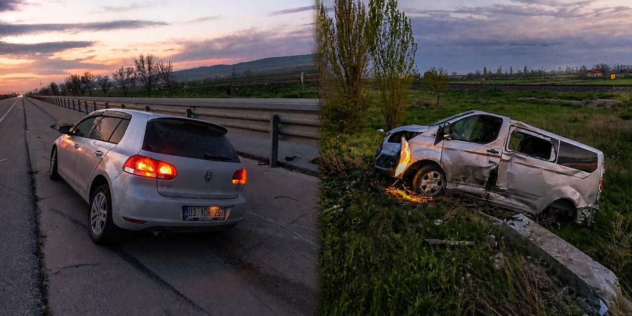 Konya yolunda minibüs ile otomobil çarpıştı! 6 yaralı var
