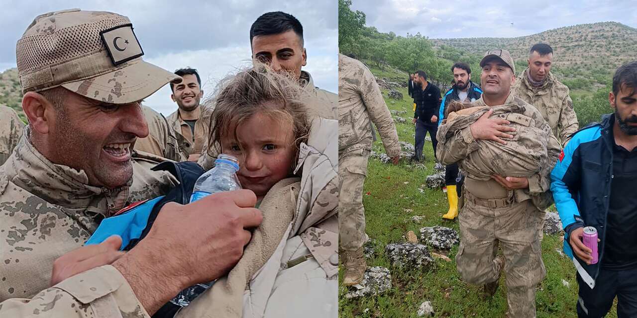 Kaybolan küçük Melike’yi 16 saat sonra askerler buldu! Mehmetçik'ten duygulandıran hareket