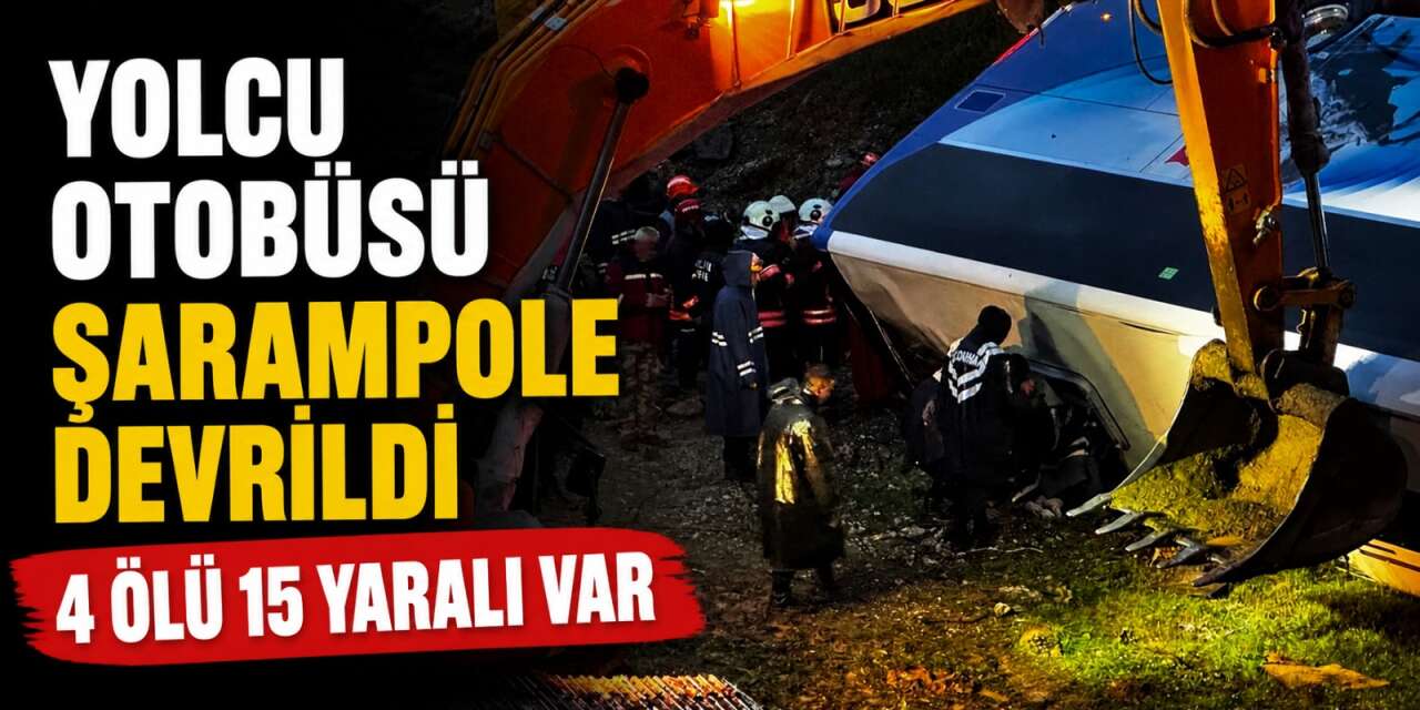 Yolcu otobüsü şarampole devrildi! Ölü ve yaralılar var
