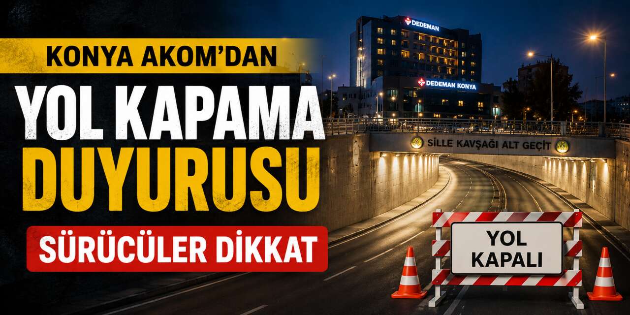 Konya’nın en yoğun yollarından biri bu saatlerde kapanacak! AKOM uyardı