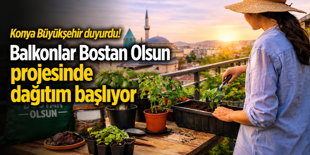 Konya’da Balkonlar Bostan Olsun projesinde dağıtım başlıyor