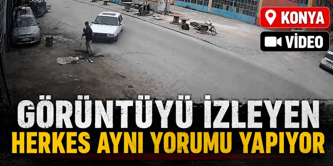 Konya’da ölümden saniyelerle kurtuluş kamerada