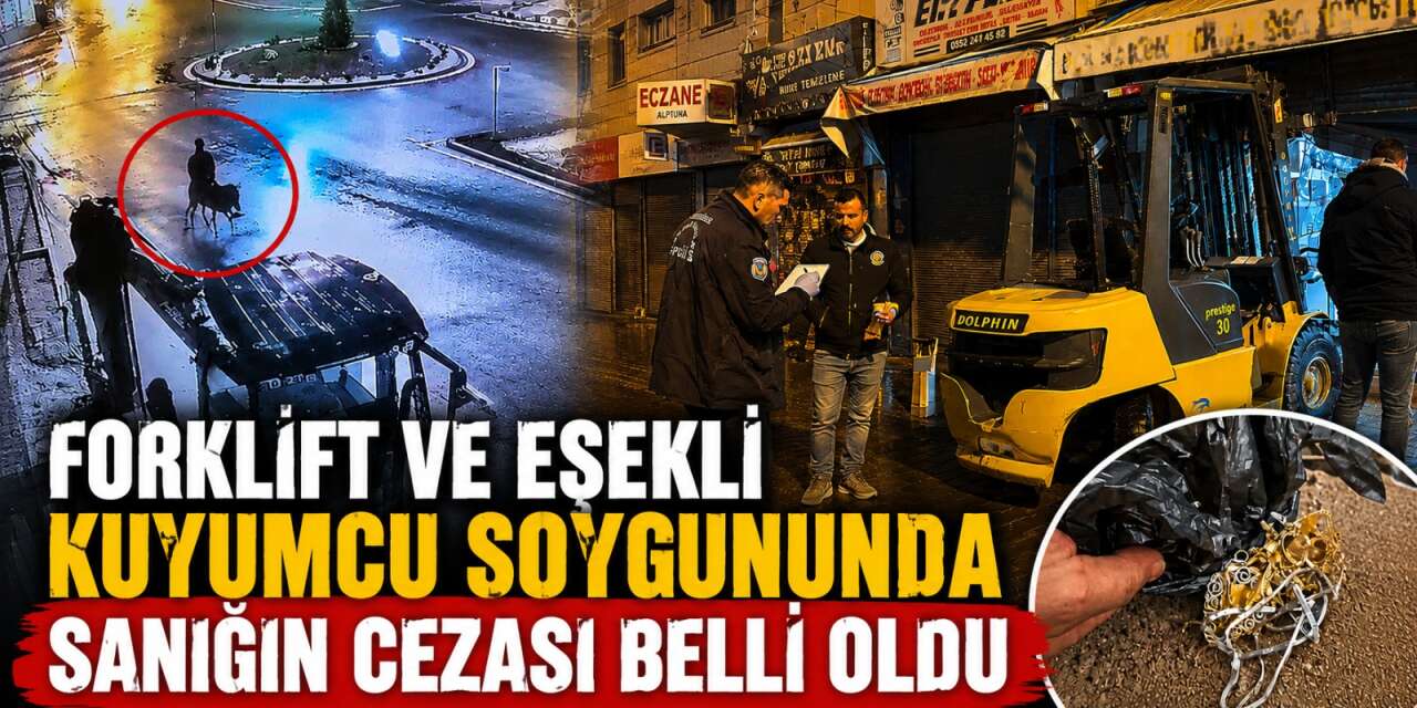 Forkliftle kuyumcu soyup eşekle kaçmıştı! Dünyada viral olan hırsıza 9 yıl hapis