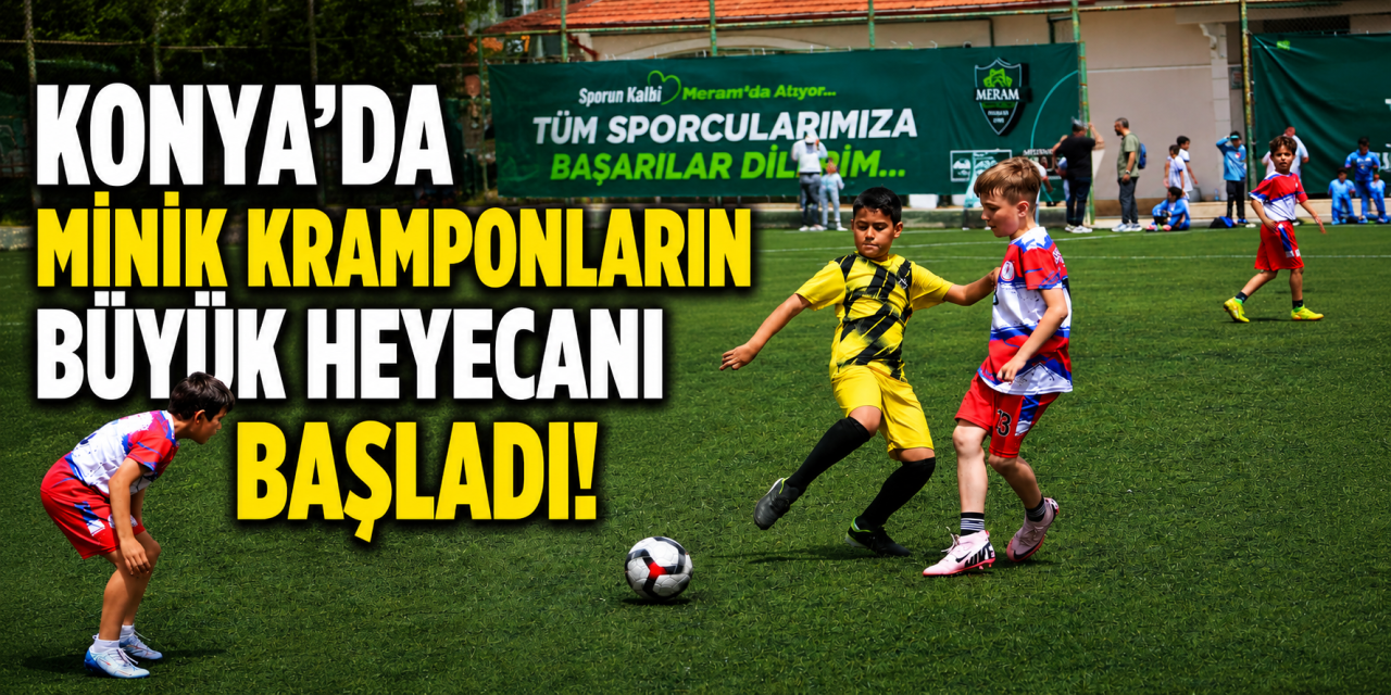 Konya’da gelenek bozulmadı! Minik futbolcular yine sahada