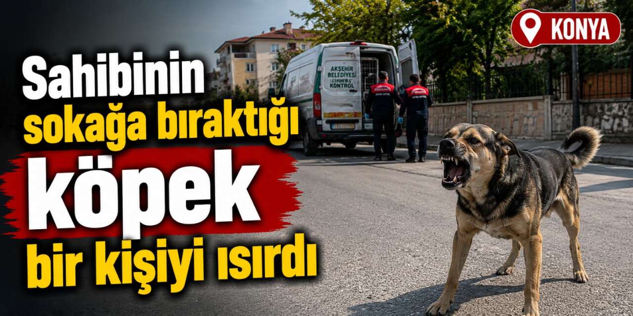 Konya’da başıboş bırakılan sahipli köpek bir kişiye saldırdı