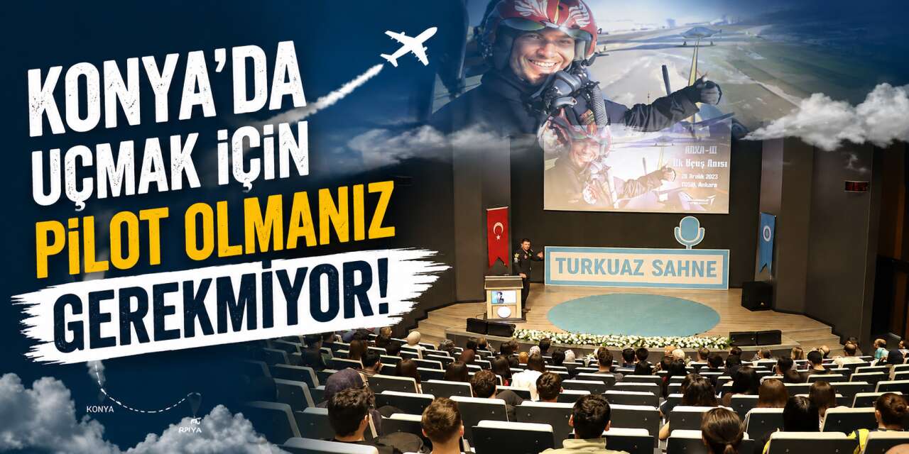 TUSAŞ Pilotu Murat Özpala, Konya’da havacılık tutkunlarıyla buluştu