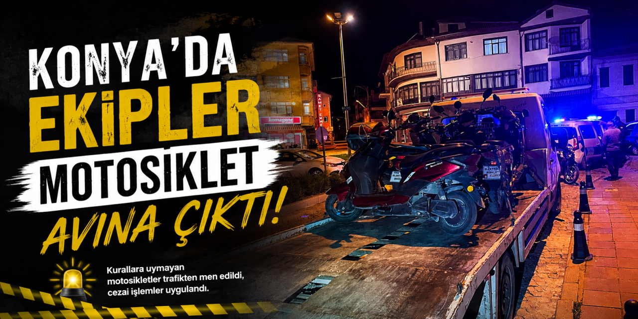 Konya’da ekipler motosiklet avına çıktı