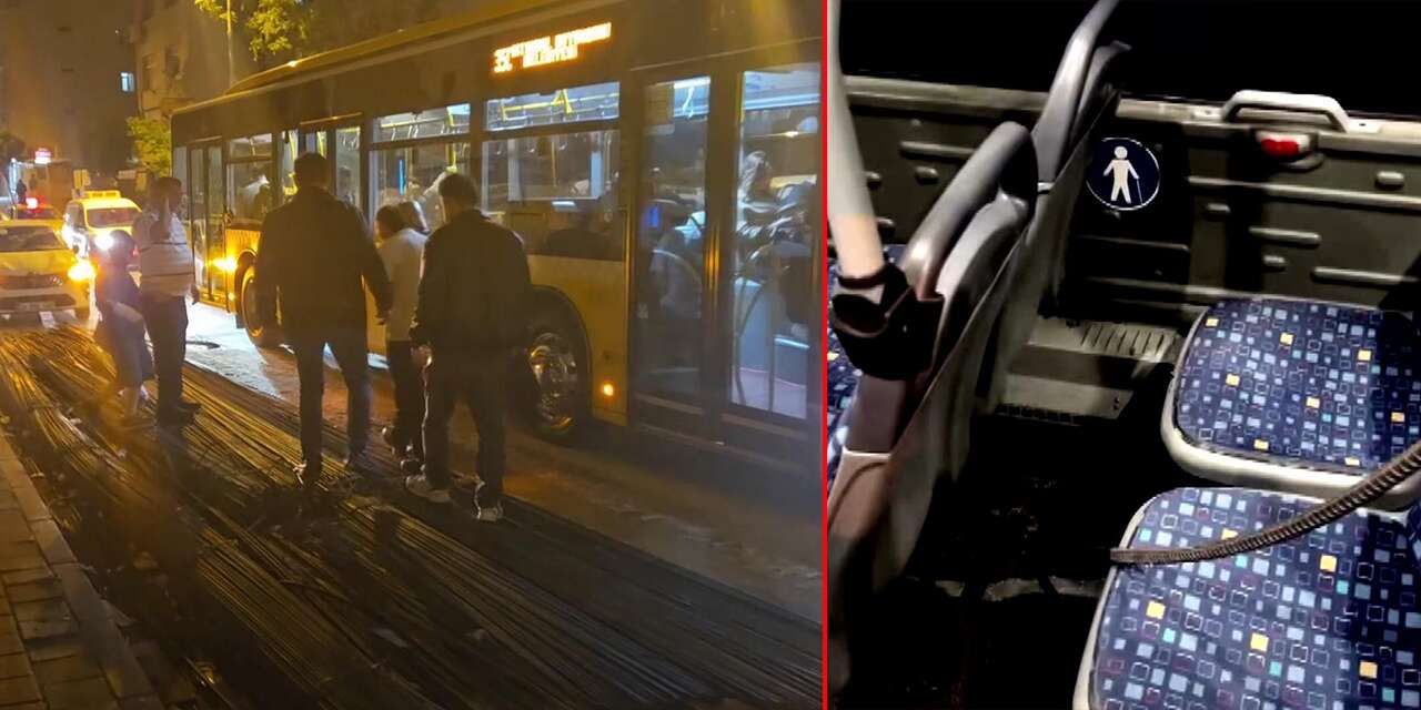 Otobüste korkunç olay! Kadın yolcunun ayağına inşaat demiri saplandı