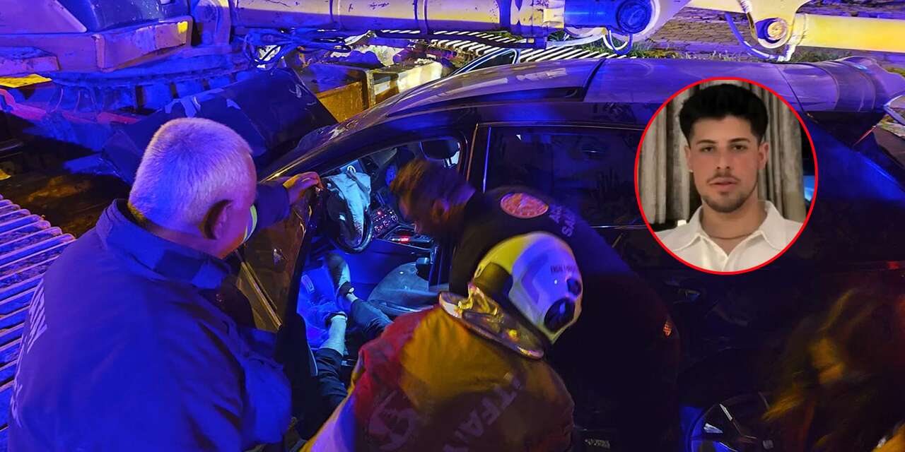 Otomobil iş makinesine çarptı! 22 yaşındaki genç öldü, 4 yaralı var