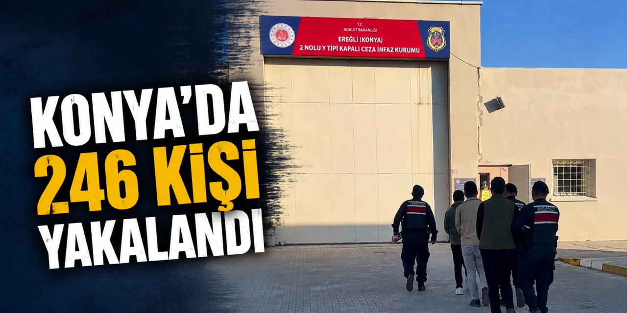 Konya’da jandarma aranan 246 ismi yakaladı