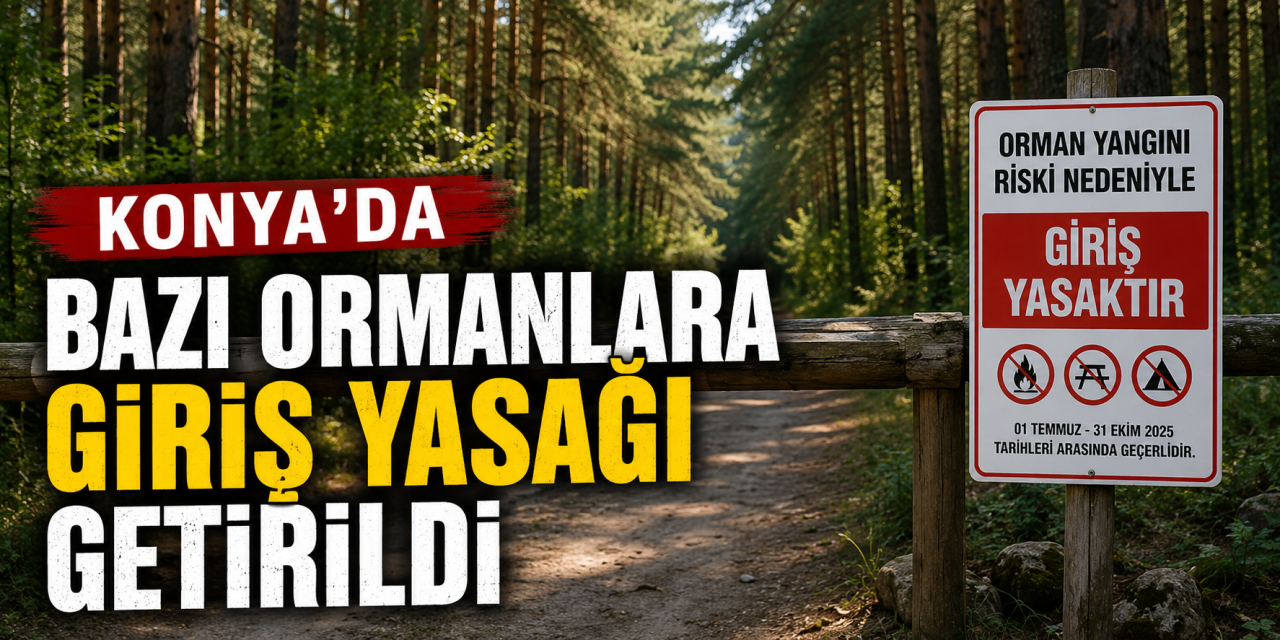 Konya’nın 13 ilçesinde orman alarmı! Girişler kapatıldı