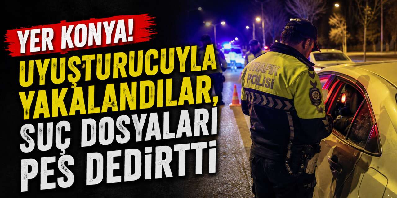 Konya’da suç makinelerini yola attıkları poşet ele verdi! Şimdi cezaevindeler
