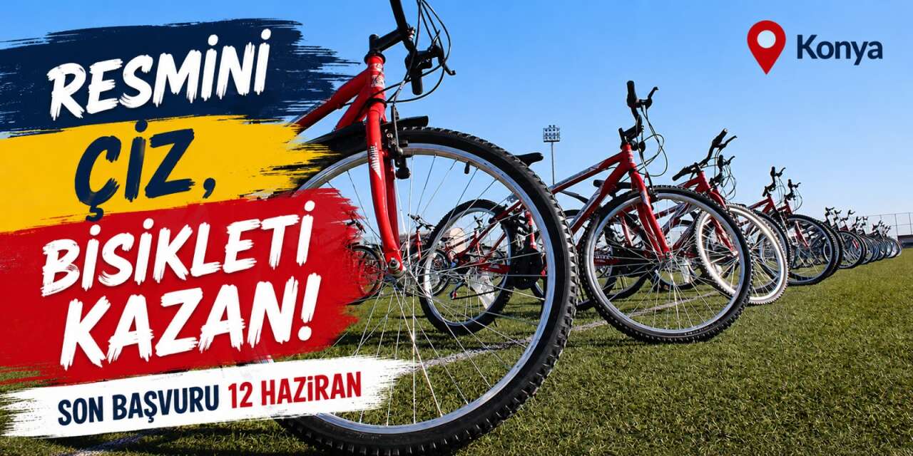 Konya Büyükşehir’den öğrencilere bisiklet ödüllü yarışma