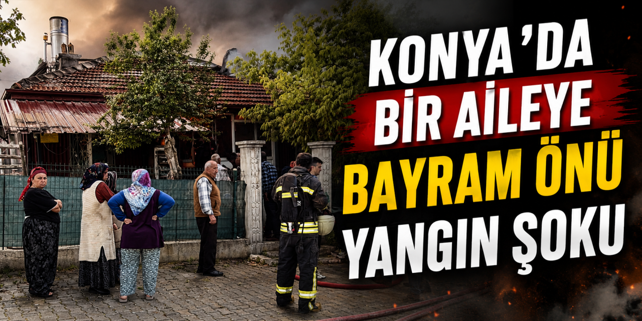 Konya’da korkutan yangın! Müstakil ev kullanılamaz hale geldi