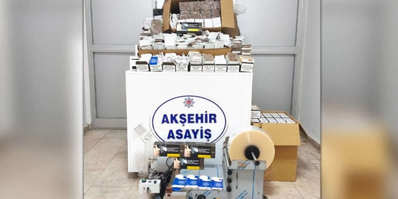 Konya’da çok sayıda kaçak tütün ürünü ele geçirildi
