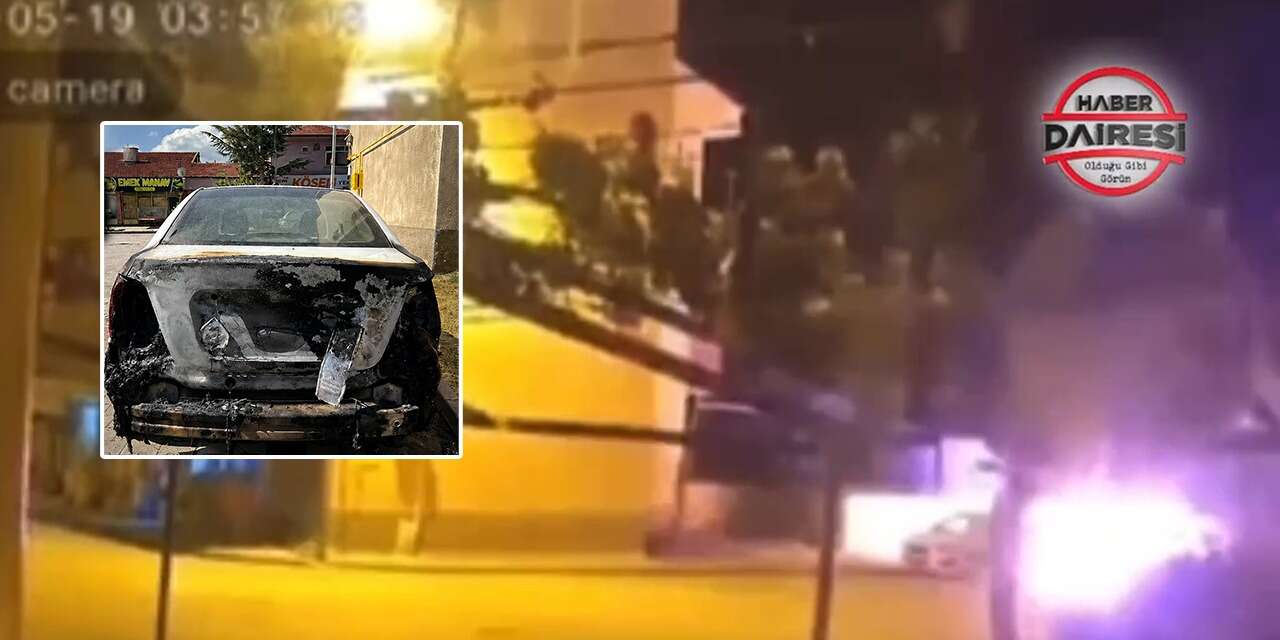 Konya’da gece yarısı kundaklama! 2 araç hurdaya döndü