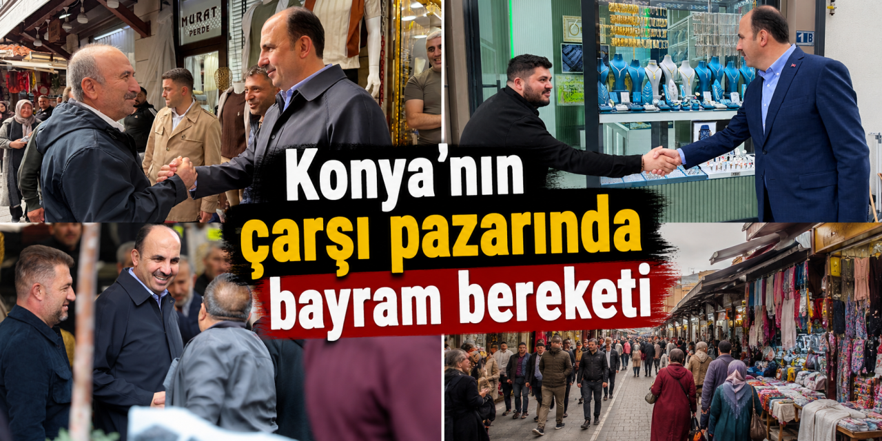 Konya’daki bayram alışverişi heyecanına Başkan Altay da ortak oldu