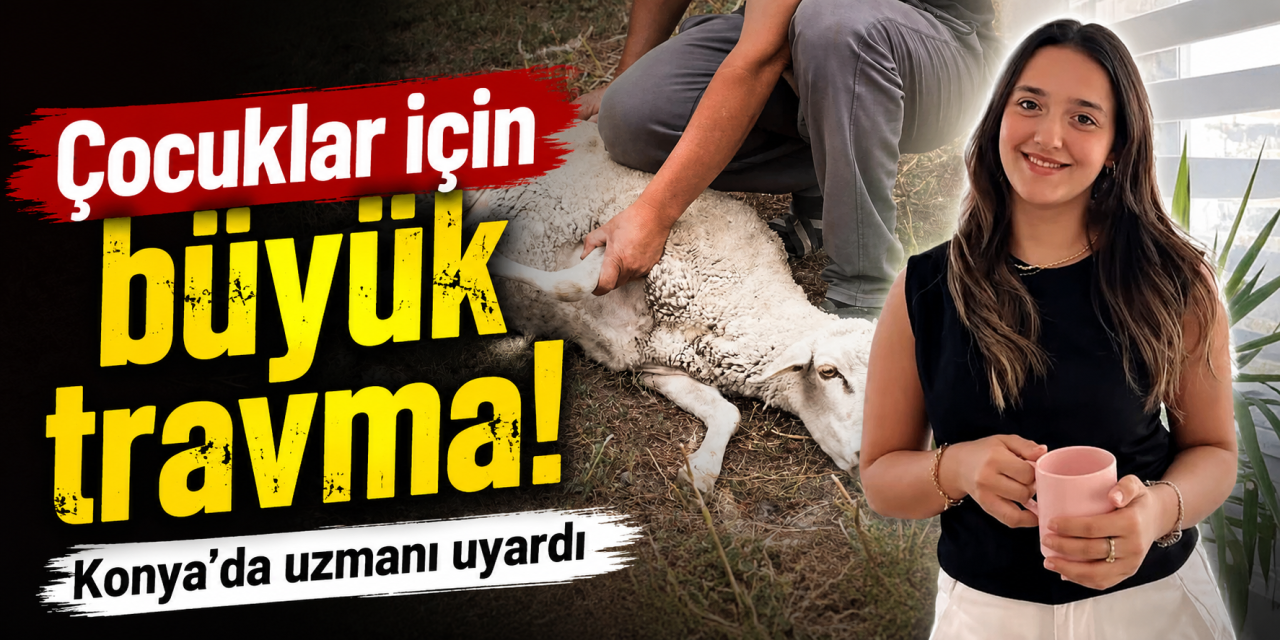 Konya’dan psikolog uyarısı! Çocuklarınıza kurban kesimini izletmeyin