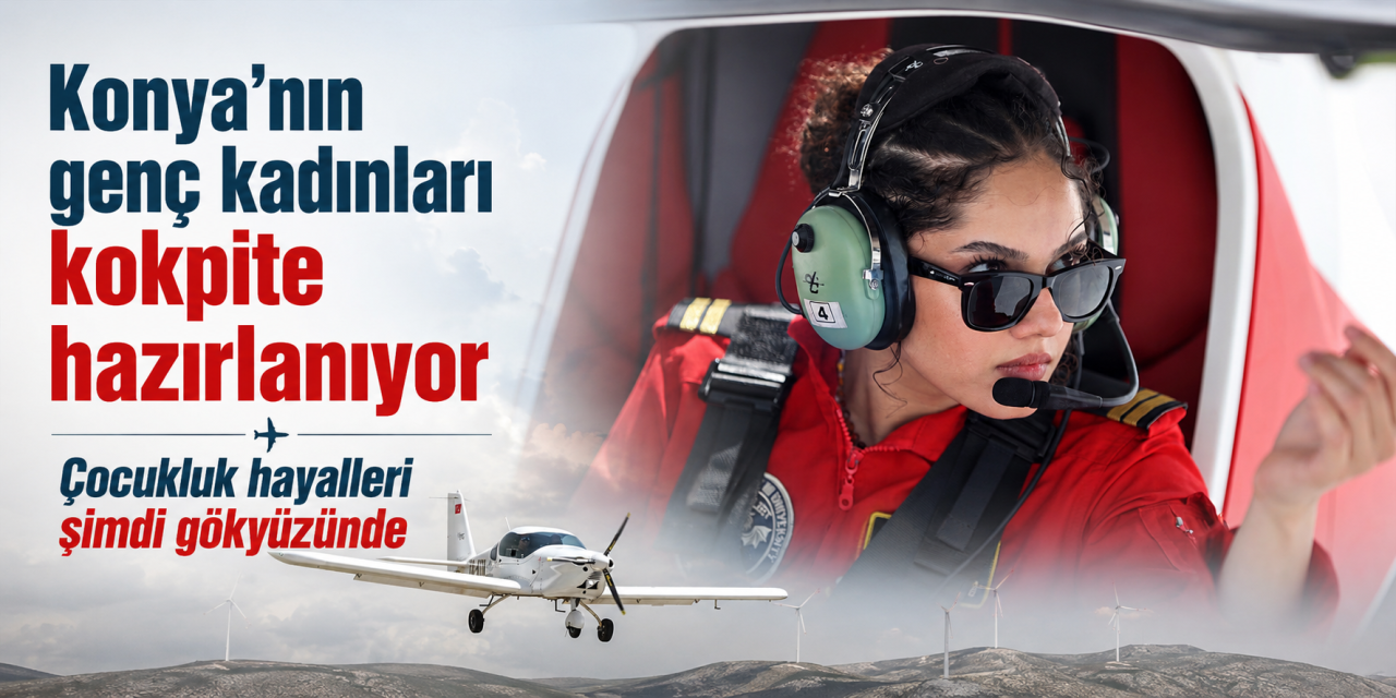 Konya'da gökyüzünün yeni çelik kanatları! Genç kızlar pilotluğa hazırlanıyor