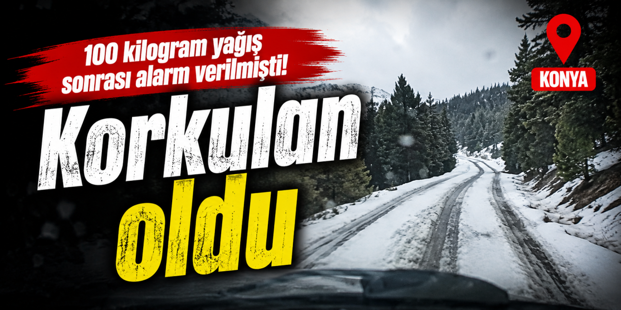 Konya’nın yaylalarında bugün kış manzarası ortaya çıktı