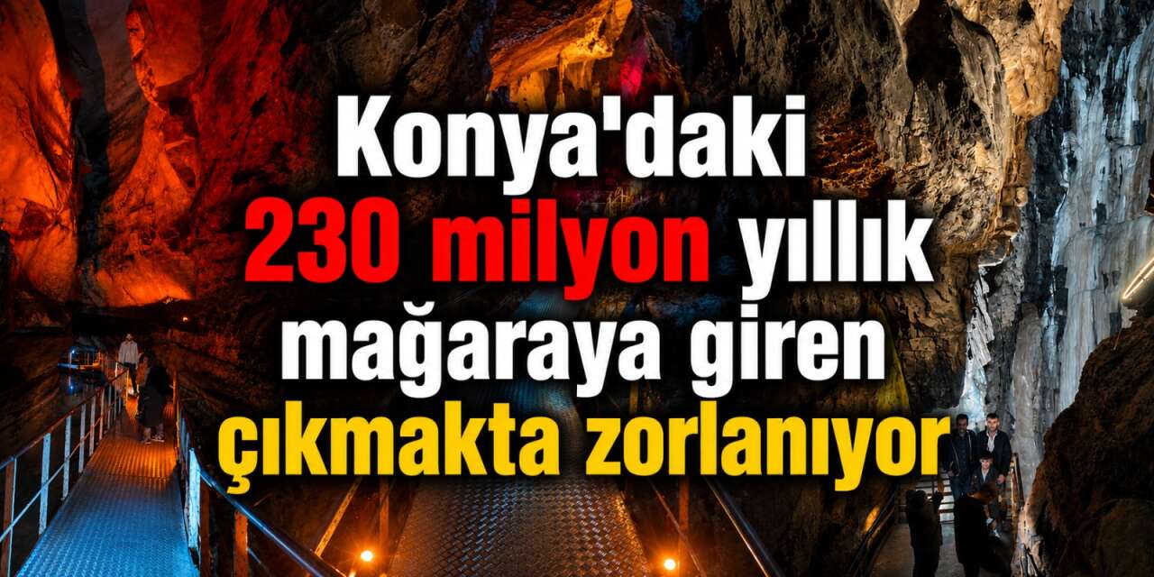 Konya'nın 230 milyon yıllık yer altı cenneti Tınaztepe bu bayram da coştu