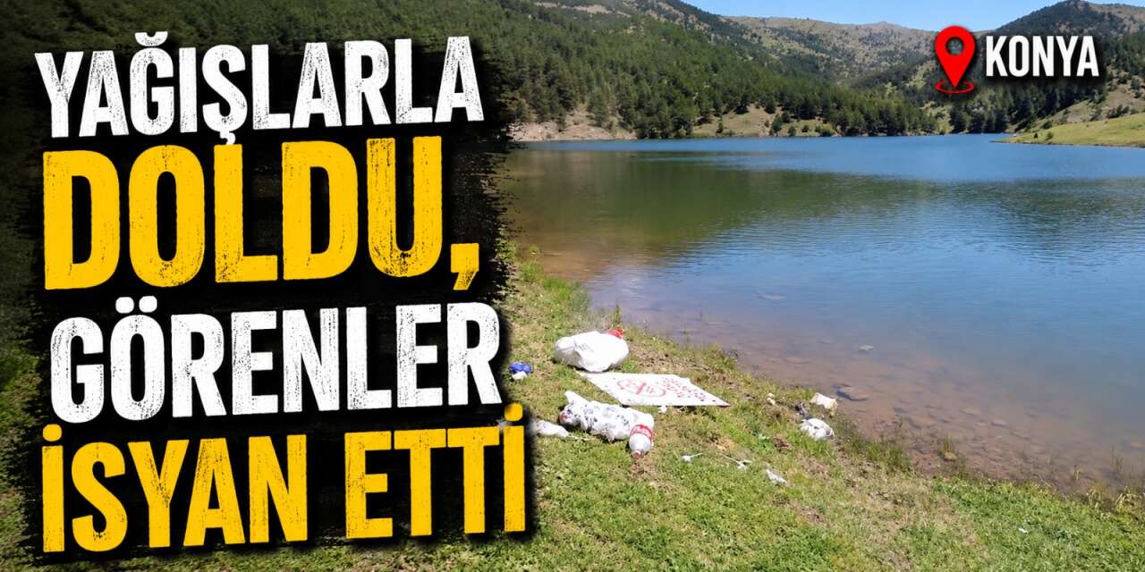 Konya'da piknikçilerin geride bıraktığı manzara! Uyarı levhasını bile sökmüşler