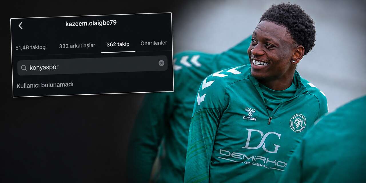 Konyaspor'da Olaigbe şoku! Sosyal medyada kulübü takipten çıkardı