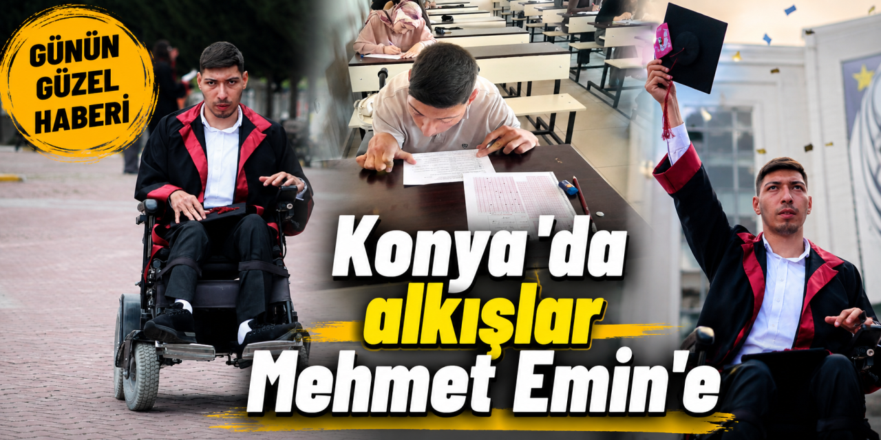 Konya’da engel tanımayan başarı! Annesinin sırtında başladığı yolculukta kep attı