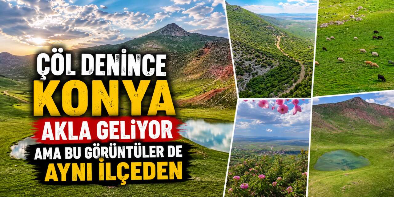 Konya’nın çölüyle bilinen ilçesinde şaşırtan manzara! Görenler hayran kalıyor