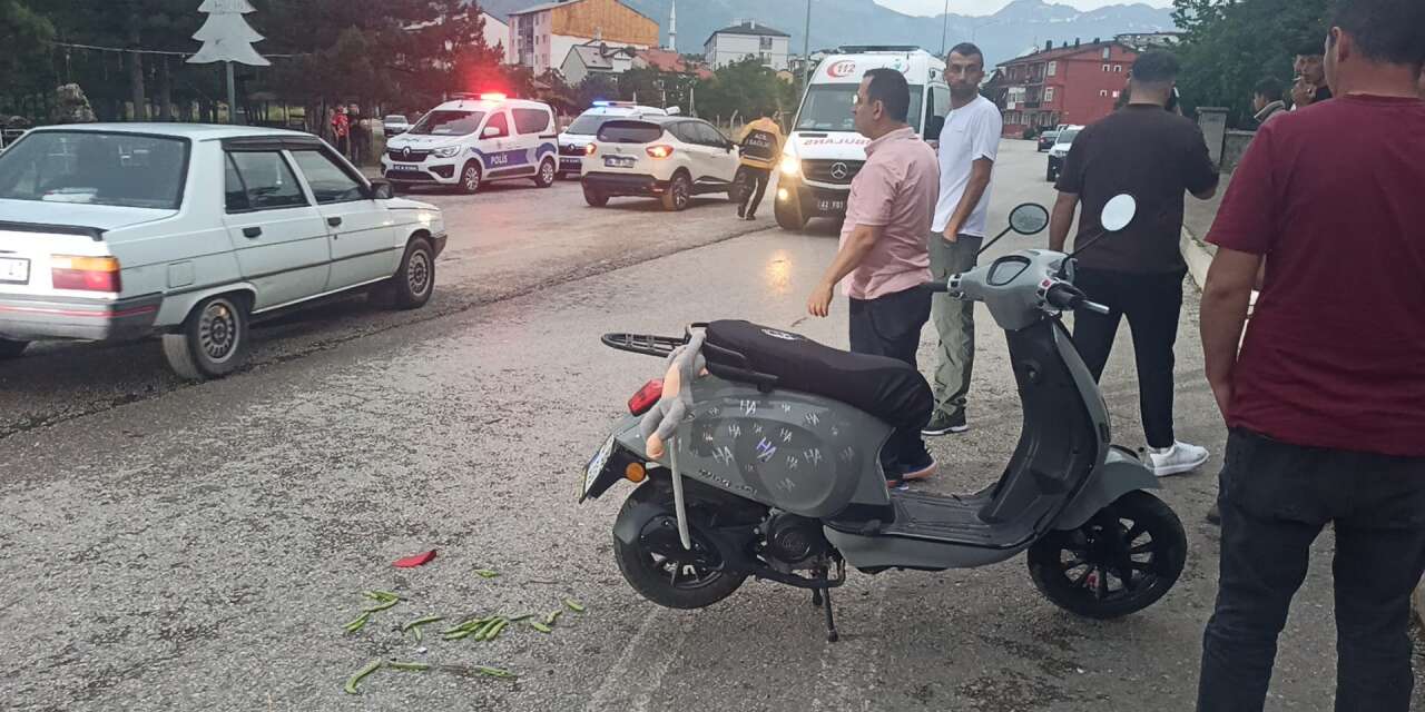 Konya’da pikap ile motosiklet çarpıştı: 2 yaralı