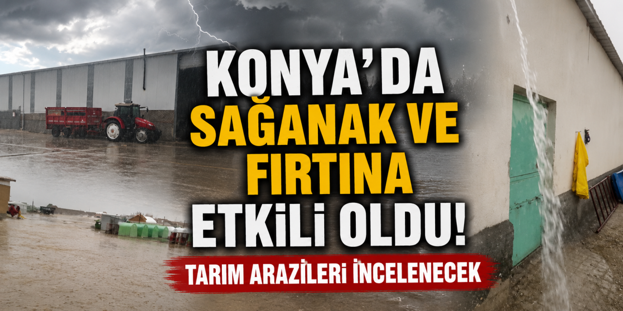 Yağmur yaz günü Konya’yı esir aldı