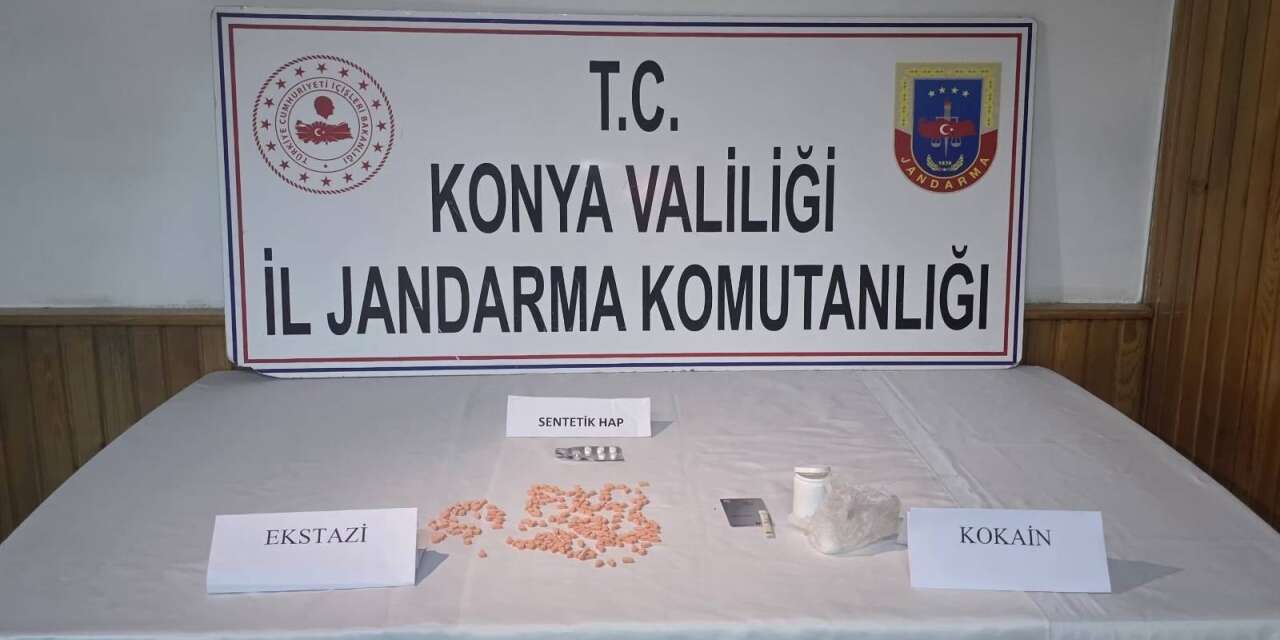Konya’da zehir operasyonu! 205 adet uyuşturucu hap ele geçirildi