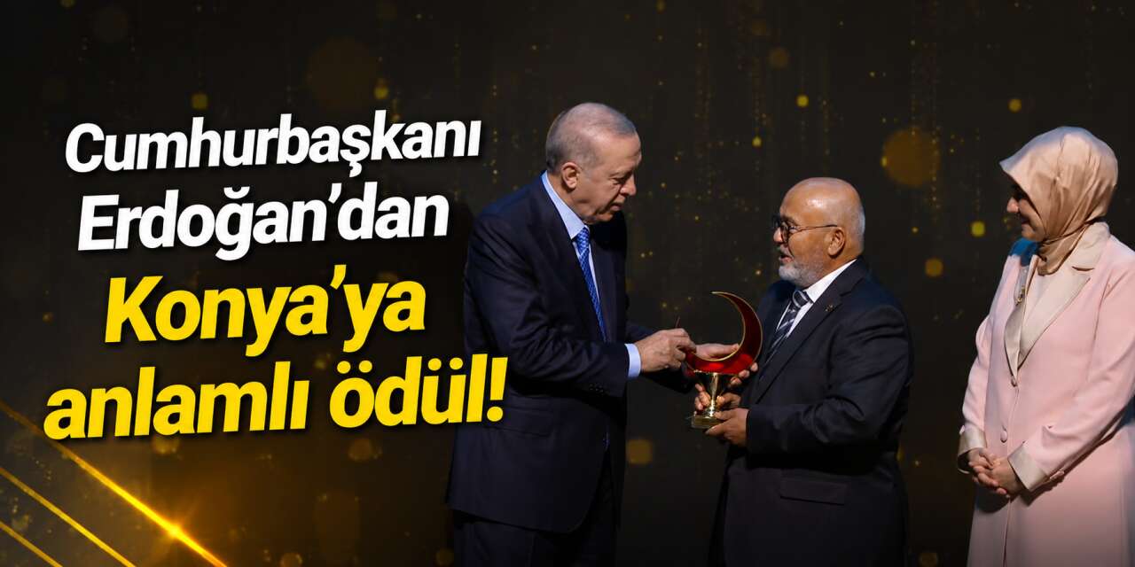 Kızılay’da yılın ili Konya oldu, ödülü Cumhurbaşkanı Erdoğan verdi