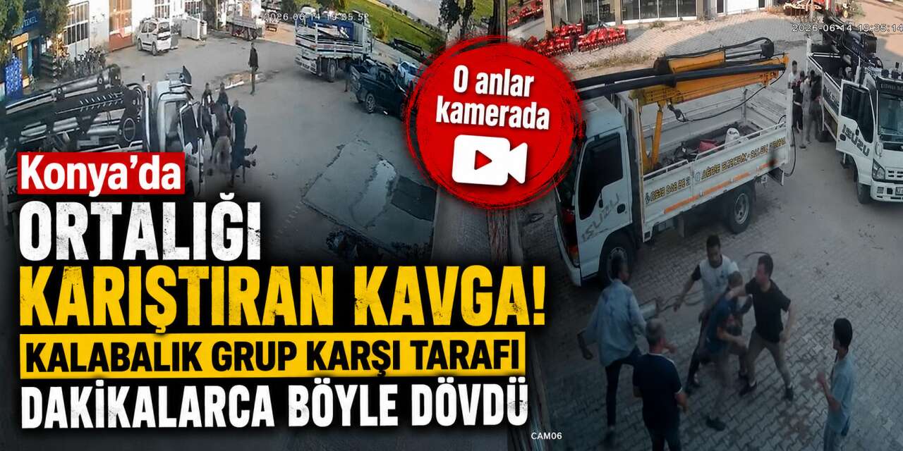 Konya’daki sanayide ortalık karıştı! Kalabalık grup 3 kişiyi dinlene dinlene dövdü