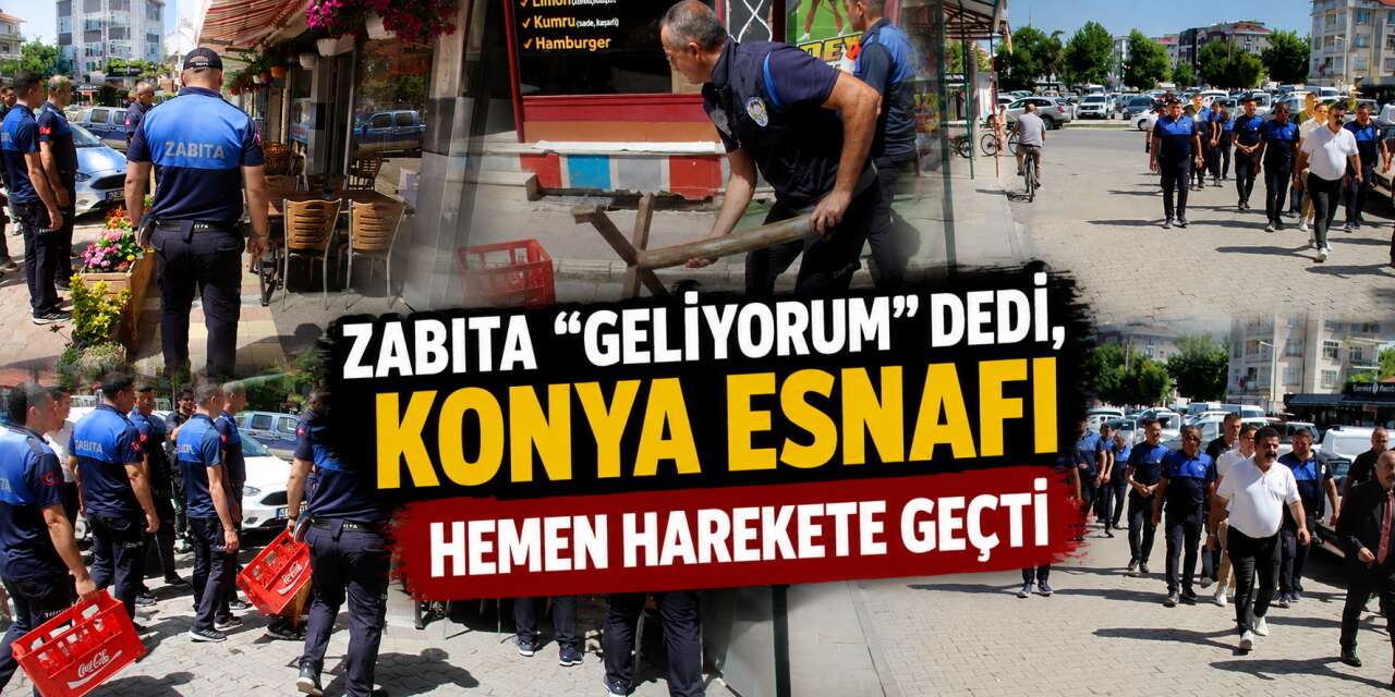 Konya’da kaldırımlar yeniden sahiplerinin oldu