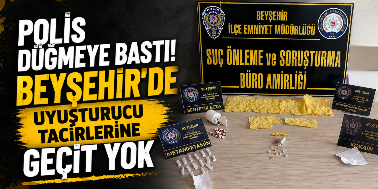 Konya’da 2 bin kullanımlık zehir ele geçirildi