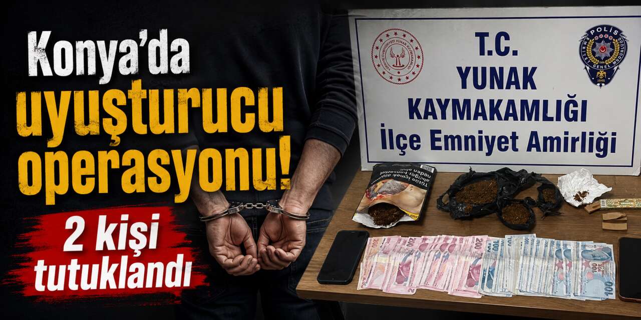 Konya’da zehir tacirlerine darbe! 2 isim cezaevine gönderildi
