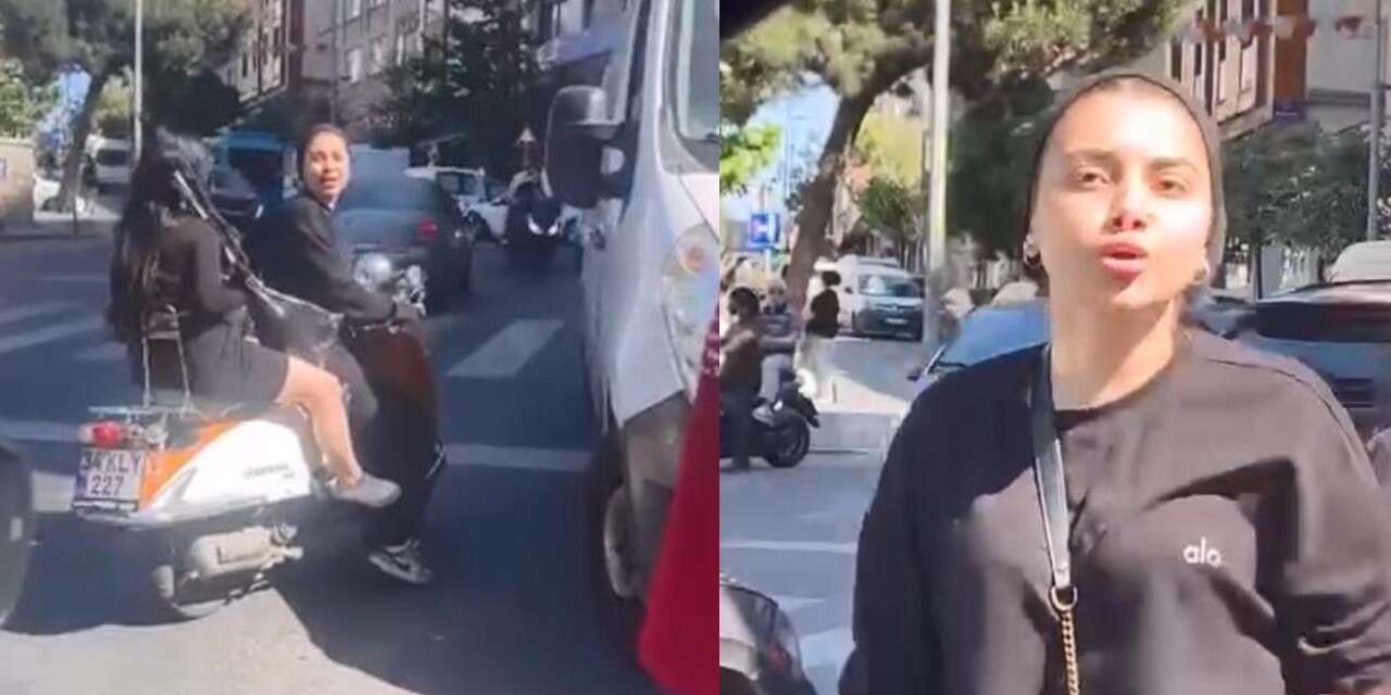 Uyarıları dinlemeyen kadın sürücü, önünü kestiği araca saldırdı