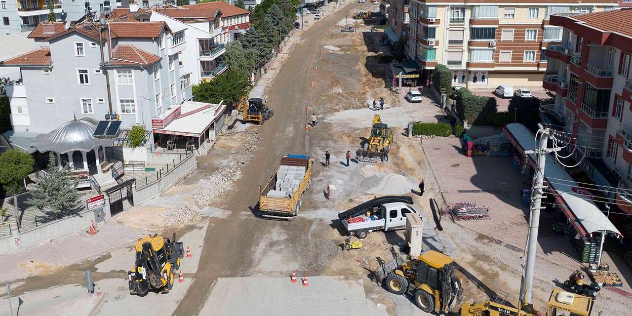 Konya Karatay’da 2 kilometrelik cadde yenileniyor