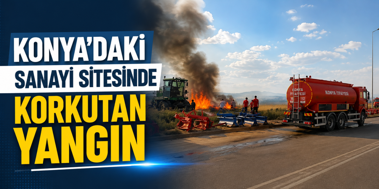 Konya Karatay’daki BÜSAN Sanayide yangın çıktı! Ekipler seferber oldu