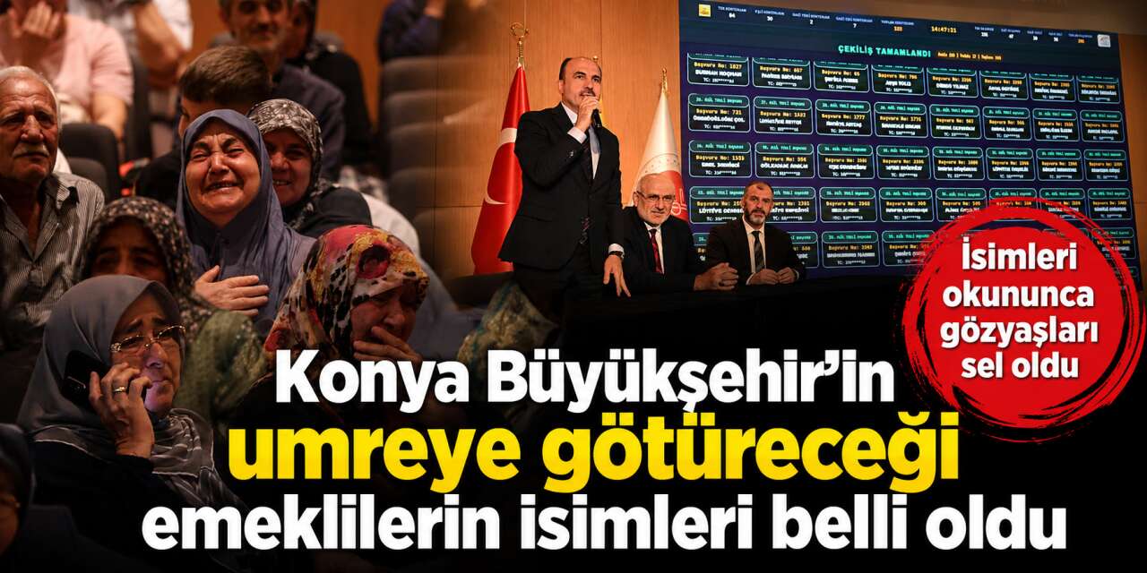 Konya Büyükşehir umre çekilişini yaptı, kurada adını duyan gözyaşını tutamadı