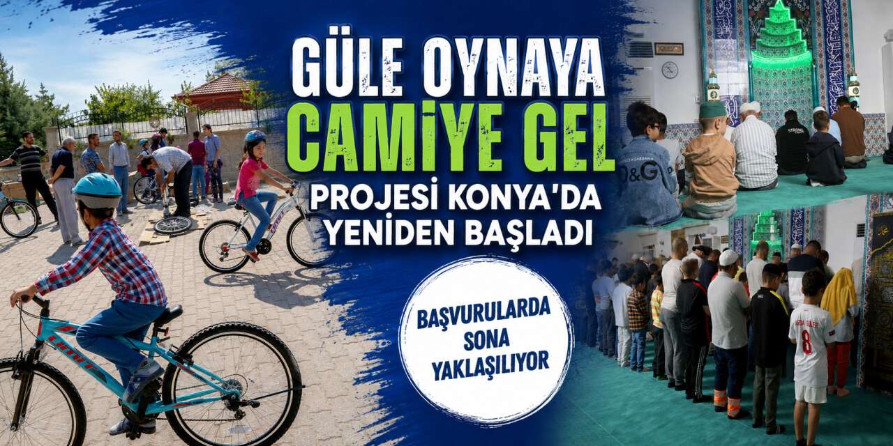 Konya'da camiler çocuk sesleriyle şenlendi! Bisiklet heyecanı başladı