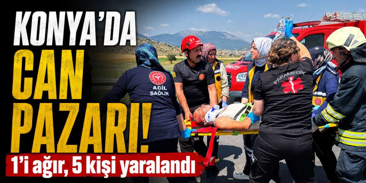 Konya'da hafif ticari araç ile otomobil çarpıştı! İbrahim Ünal ağır yaralandı