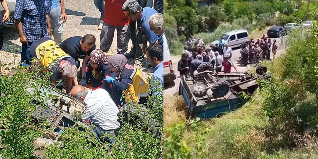Konya’da patpat kazası! Karı-koca hastaneye kaldırıldı