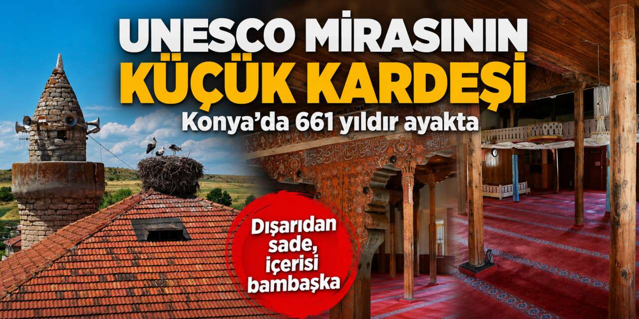Konya’da 661 yıldır ayakta! Mütevazı görüntünün ardında eşsiz bir güzellik saklıyor