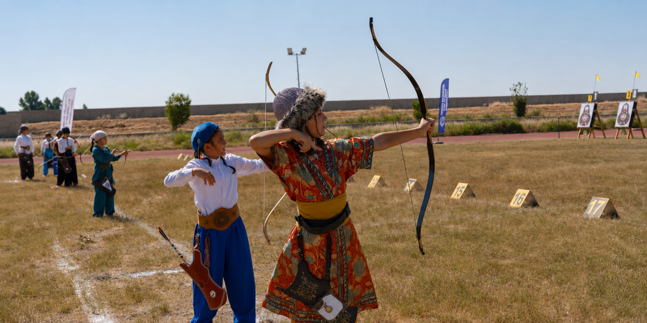 Geleneksel okçular Konya’da yay çekiyor