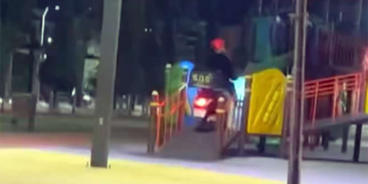 Çocuk parkındaki oyun alanını piste çeviren kuryelere ağır ceza